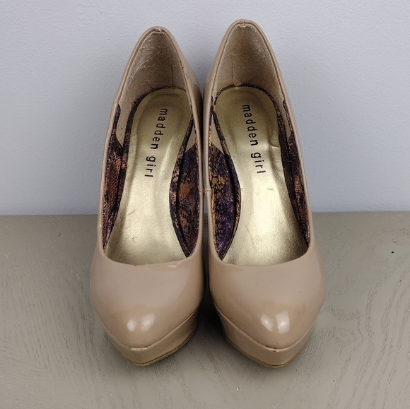 Madden Girl Shoes - Madden Girl Nude Platform Heels